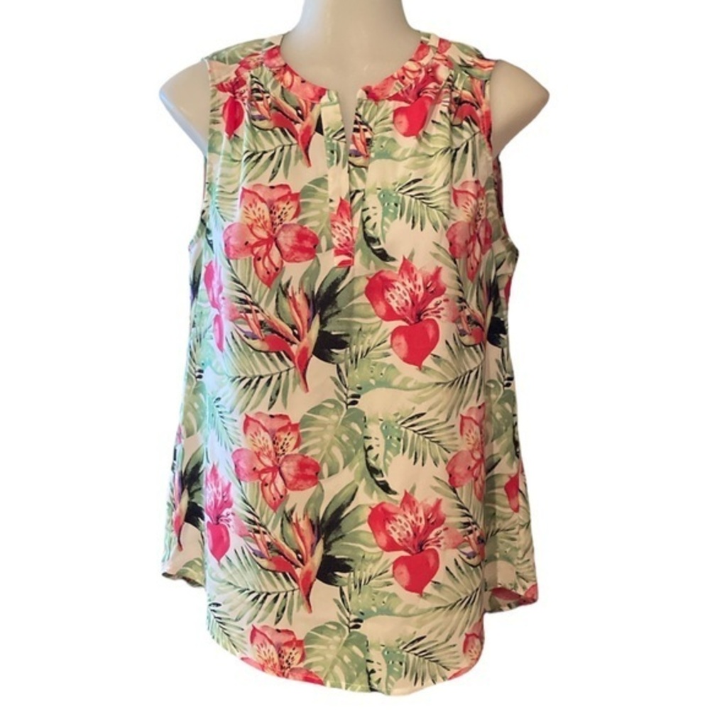 🌸NWT DALIA Sleeveless Tunic Blouse - size womens Medium - Picture 1 of 12